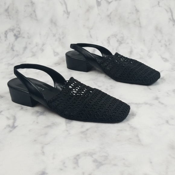New Karen Scott Macrame Slingbacks black size 7M - Picture 2 of 8